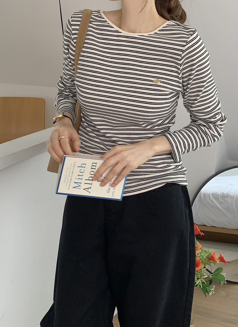 FORMSTUDIO東大門㊣代購女裝新品推薦休閑熱賣人氣長袖T恤圓領FORMSTUDIO長袖T恤