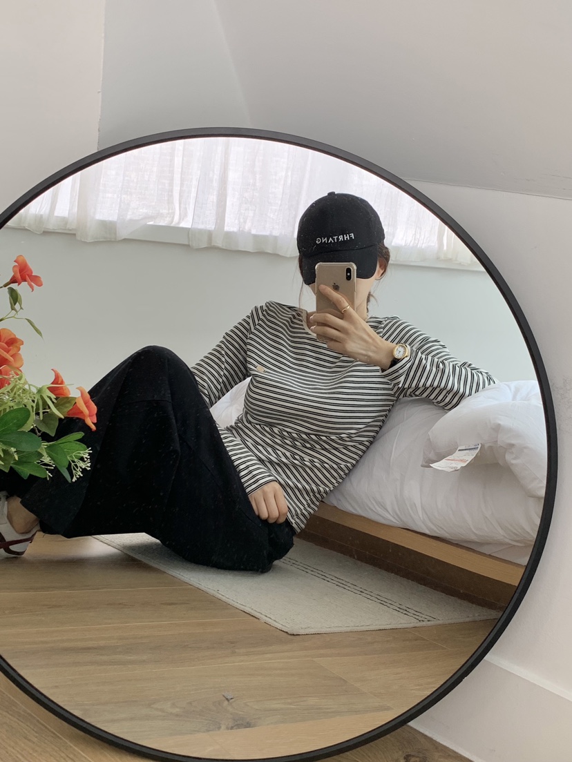FORMSTUDIO東大門㊣代購女裝新品推薦休閑熱賣人氣長袖T恤圓領FORMSTUDIO長袖T恤