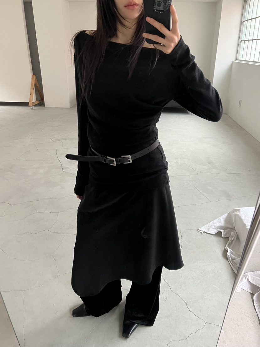 NOVUS東大門㊣直郵女士新品真品人氣推薦熱賣25秋冬長袖T恤露肩NOVUS長袖T恤