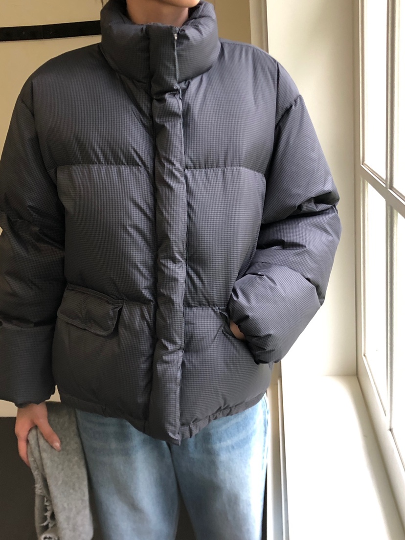 THE EYL東大門㊣代購女士新品職業時尚推薦短款羽絨服格紋THE EYL短款羽絨服