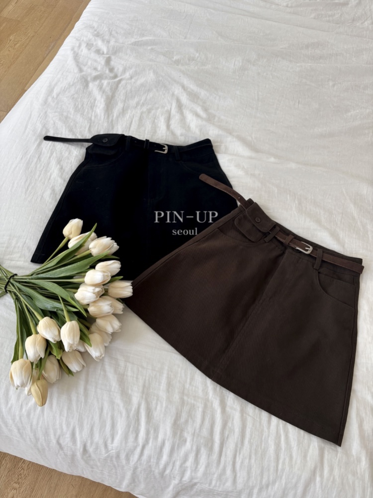 PIN-UP東大門㊣直郵女士新品25秋冬熱賣推薦裙褲不含腰帶口袋PIN-UP裙褲