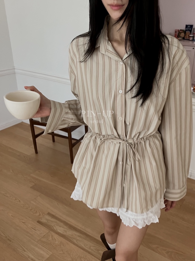 PIN-UP韓國直郵㊣女士新品推薦職業真品休閑時尚襯衫蕾絲衫PIN-UP襯衫/蕾絲衫