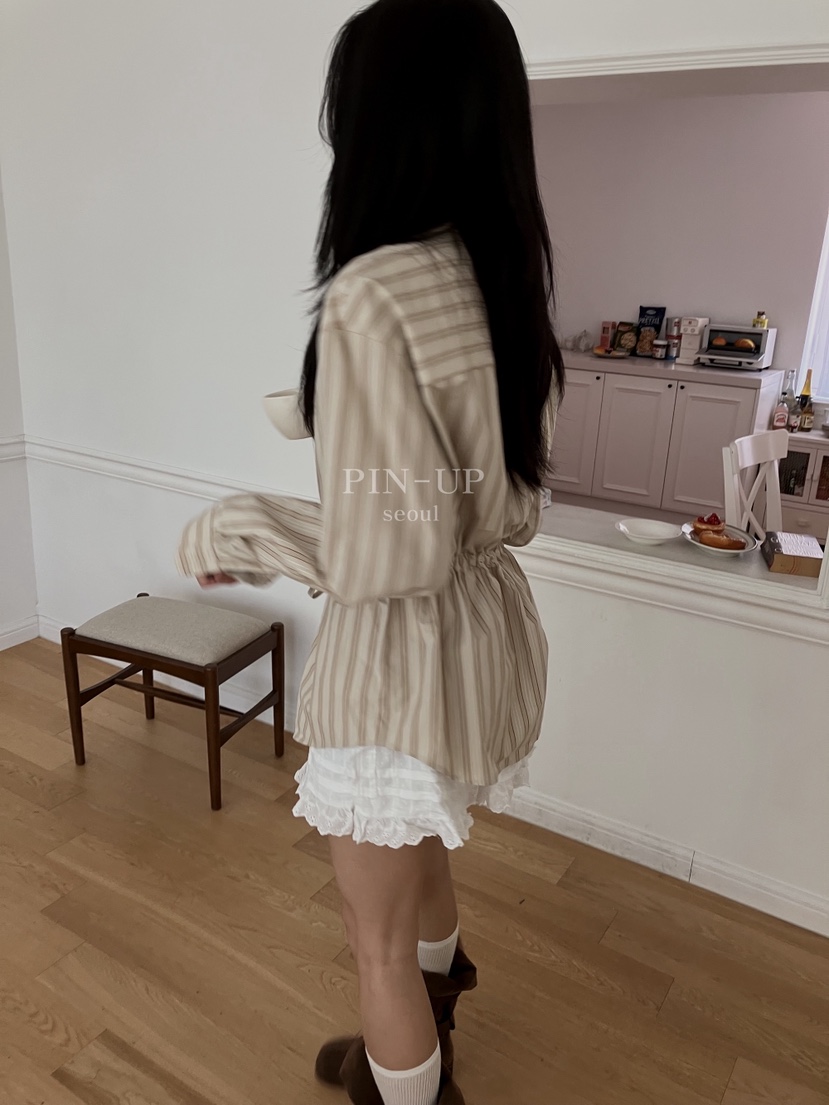 PIN-UP韓國直郵㊣女士新品推薦職業真品休閑時尚襯衫蕾絲衫PIN-UP襯衫/蕾絲衫