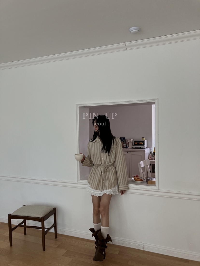 PIN-UP韓國直郵㊣女士新品推薦職業真品休閑時尚襯衫蕾絲衫PIN-UP襯衫/蕾絲衫