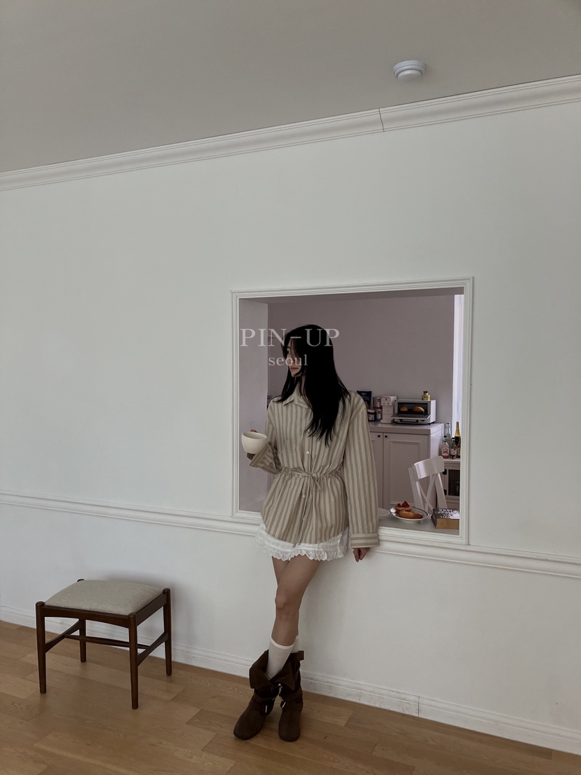 PIN-UP韓國直郵㊣女士新品推薦職業真品休閑時尚襯衫蕾絲衫PIN-UP襯衫/蕾絲衫