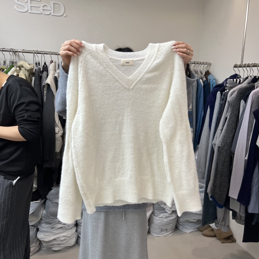 LEESEED-A韓國直郵㊣女士新品熱賣真品休閑針織衫不含內搭SEeD/LEESEED針織衫圖色3