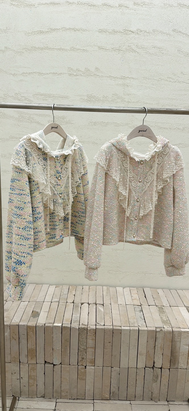 YARD韓國直郵㊣女士新品真品熱賣推薦時尚人氣夾克荷葉邊連帽YARD夾克