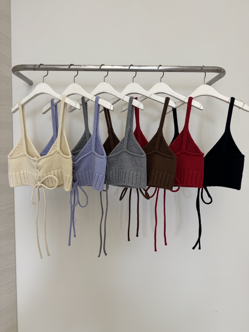 SOMETHING-L/FANCY東大門㊣代購女裝新品休閑25秋冬吊帶背心SOMETHING-L/FANCY吊帶/背心