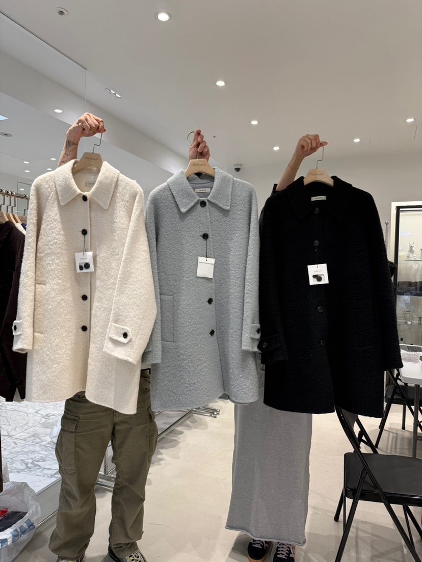 THE BRUNCH東大門㊣直郵女裝新款真品休閑推薦中長款大衣手工THE BRUNCH中長款大衣