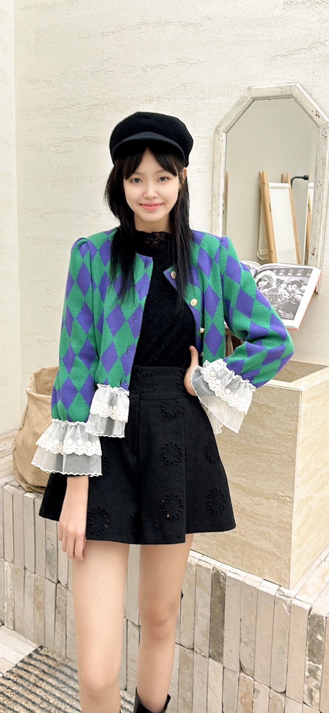YARD東大門㊣直郵女士新品25秋冬推薦休閑針織衫不含項鏈繡花YARD針織衫