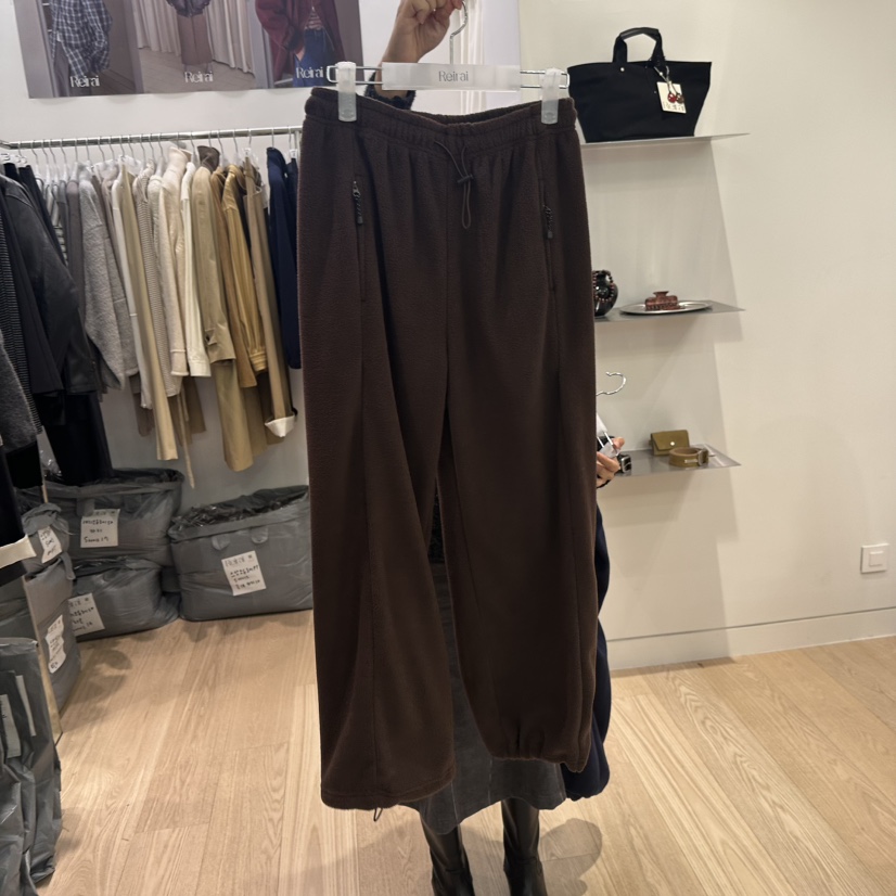 REIRAI韓國直郵㊣女士新品時尚人氣真品休閑25秋冬休閑褲毛絨Reirai休閑褲圖色3