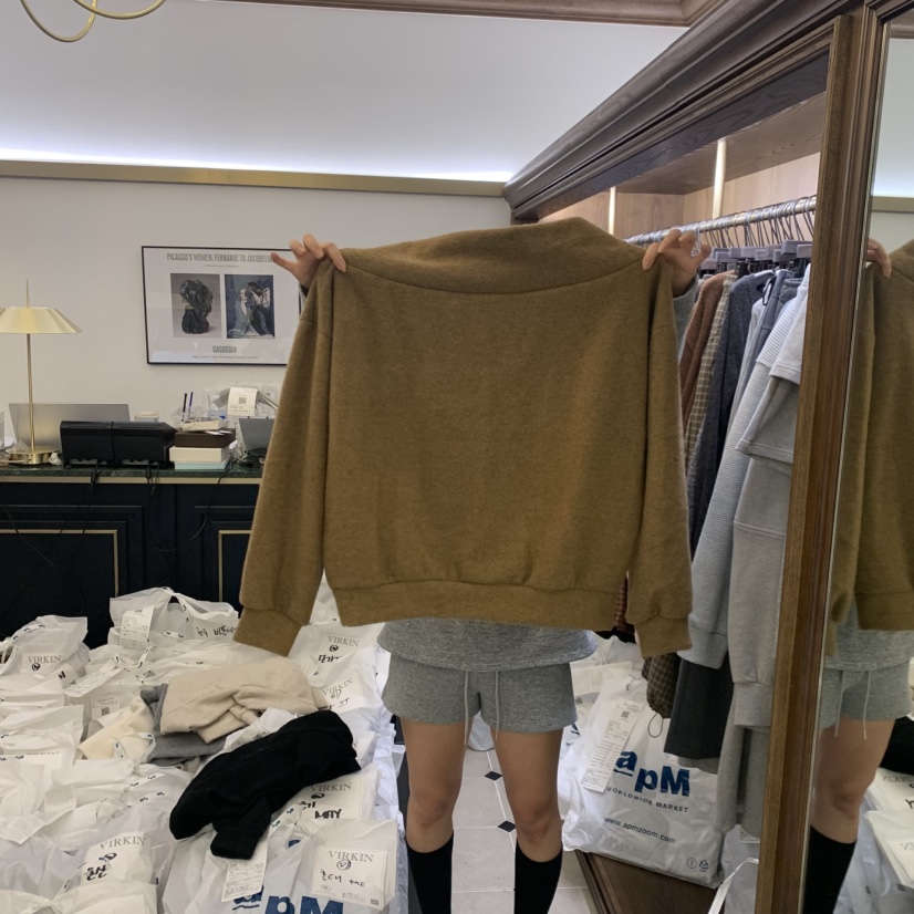 VIRKIN東大門㊣直郵女士新品推薦25秋冬休閑人氣時尚真品衛衣VIRKIN衛衣圖色1