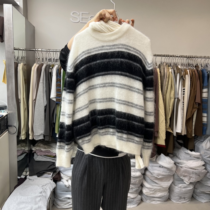 LEESEED-A韓國代購㊣女裝新品25秋冬時尚真品針織衫馬海毛SEeD/LEESEED針織衫