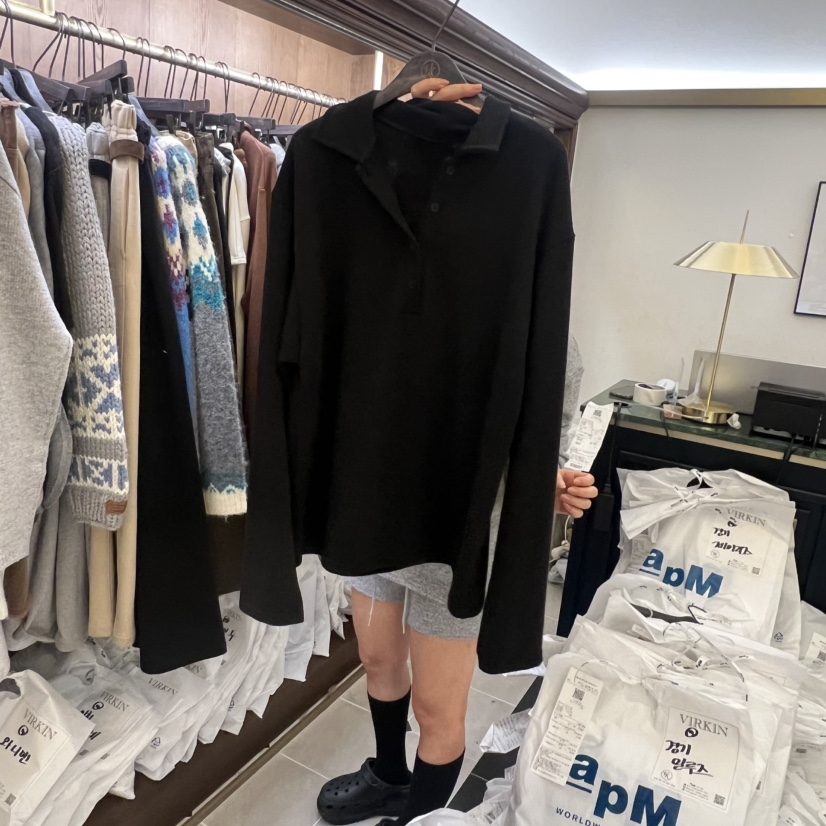 VIRKIN韓國代購㊣女裝新品推薦職業真品25秋冬熱賣人氣衛衣VIRKIN衛衣圖色3