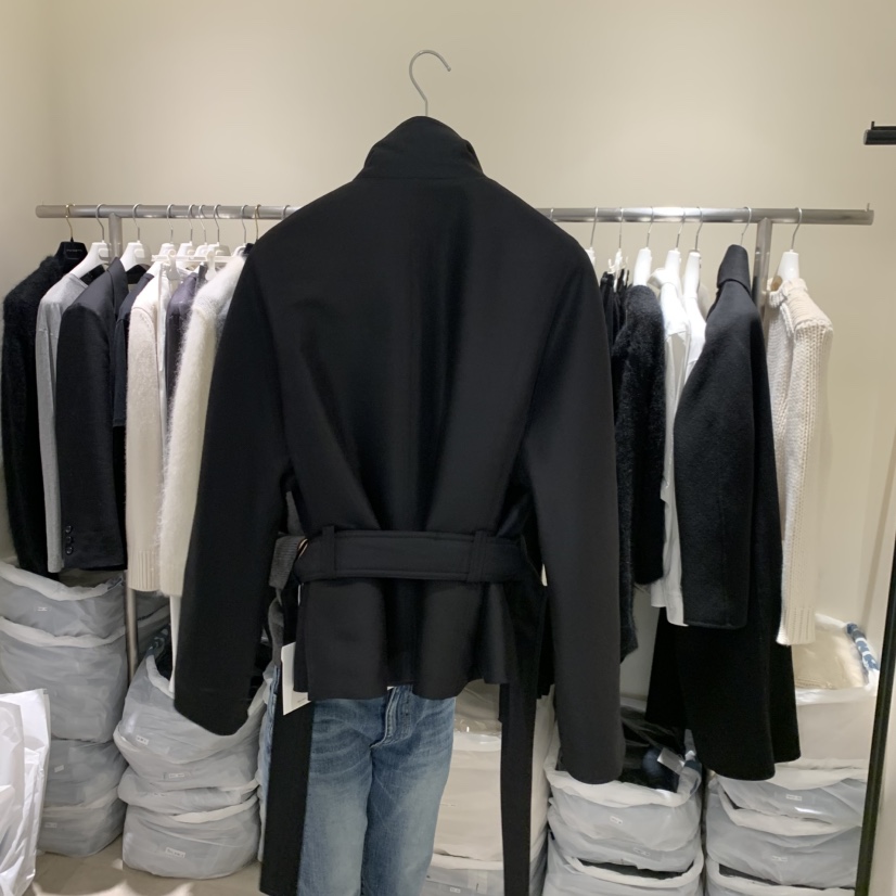 MASCULINE東大門㊣實拍女士新品推薦25秋冬職業夾克含腰帶絲綢MASCULINE夾克
