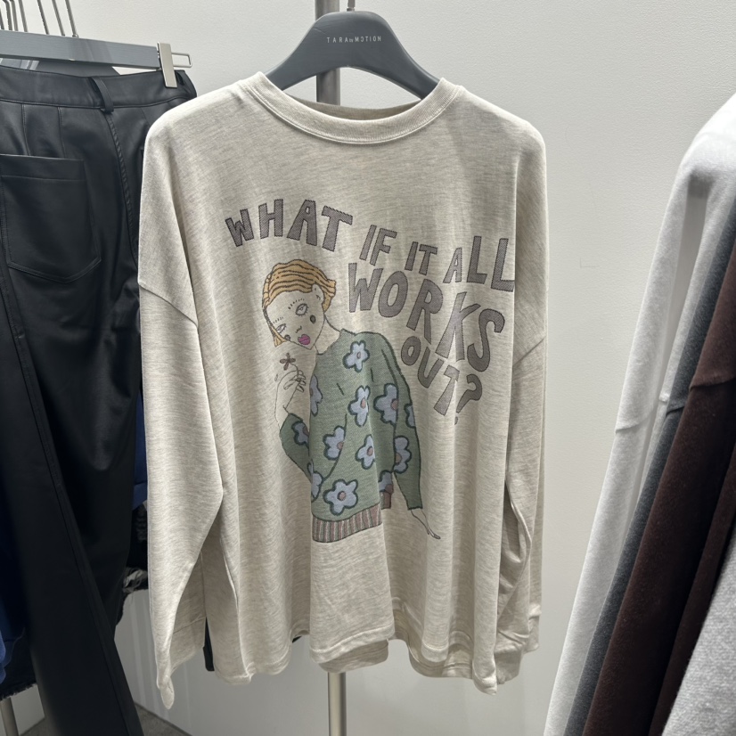 TARABY MOTION韓國直郵㊣女士新品熱賣25秋冬推薦真品長袖T恤TARABY MOTION長袖T恤圖色1