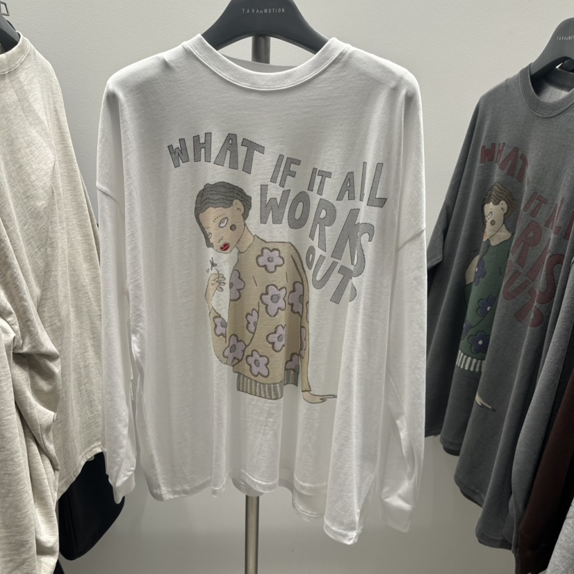 TARABY MOTION韓國直郵㊣女士新品熱賣25秋冬推薦真品長袖T恤TARABY MOTION長袖T恤圖色2