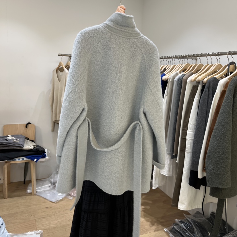 FOREST韓國代購㊣女裝新品25秋冬時尚推薦休閑真品中長款大衣FOREST中長款大衣