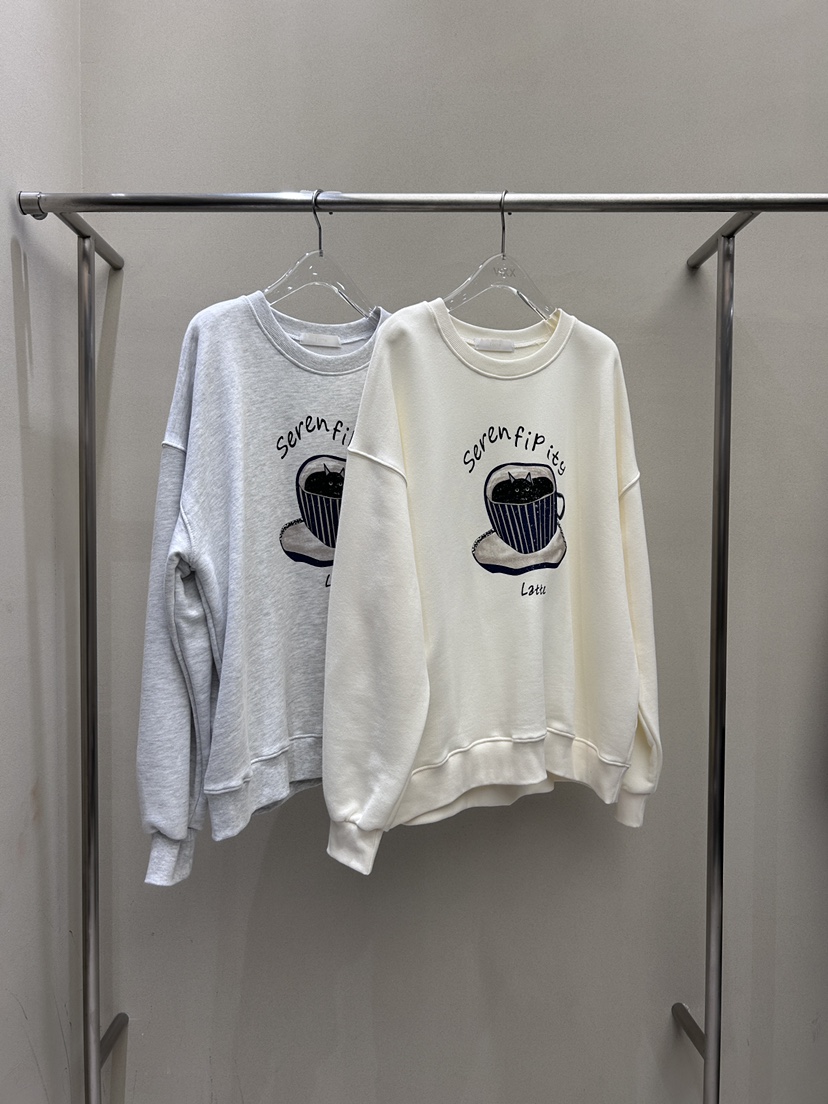 LATTE-P東大門㊣代購女士新款25秋冬時尚熱賣真品休閑衛衣LATTE-P衛衣