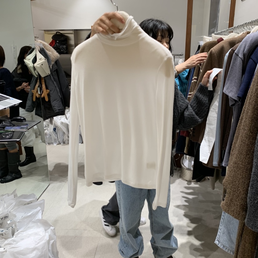 TEMPTING韓國代購㊣女裝新款休閑25秋冬職業推薦熱賣長袖T恤TEMPTING長袖T恤圖色1