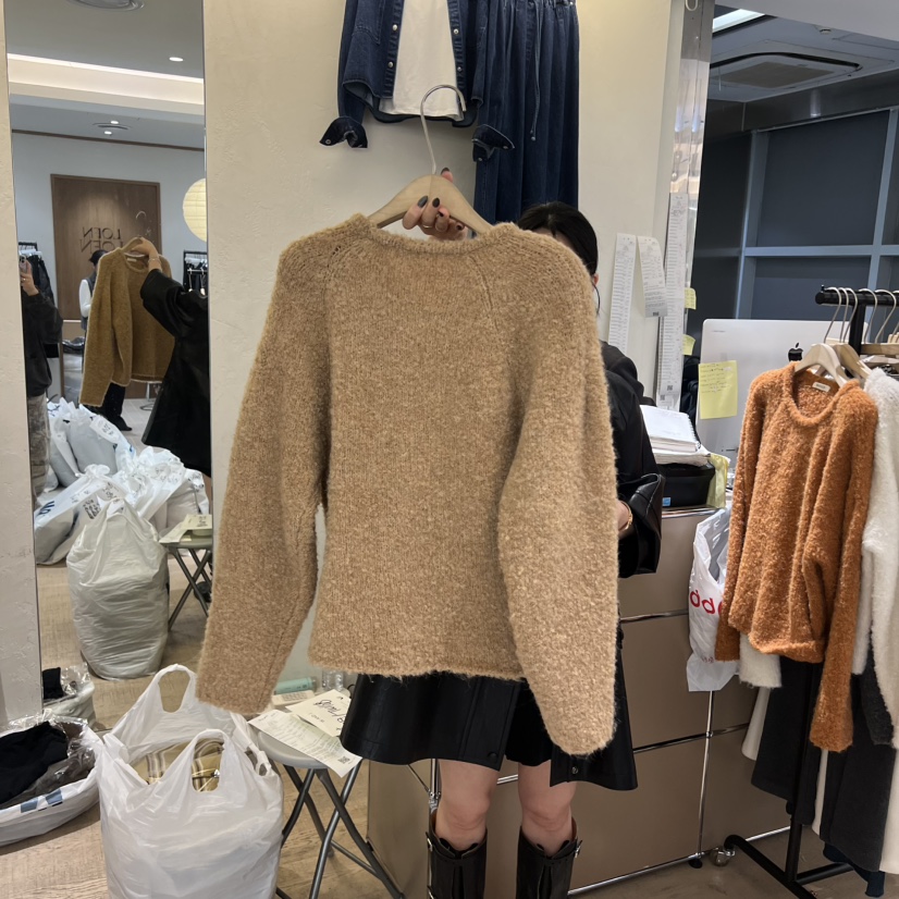 W AND J韓國直郵㊣女士新品職業推薦25秋冬人氣時尚熱賣毛衣W AND J毛衣