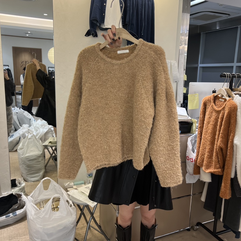 W AND J韓國直郵㊣女士新品職業推薦25秋冬人氣時尚熱賣毛衣W AND J毛衣圖色1