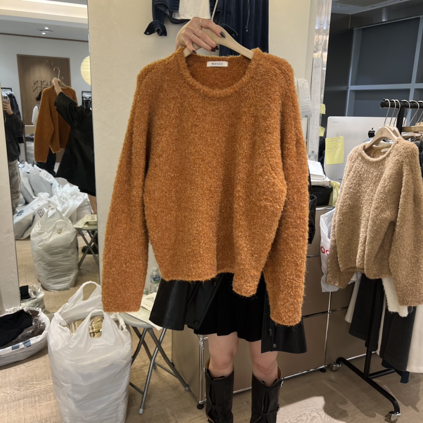 W AND J韓國直郵㊣女士新品職業推薦25秋冬人氣時尚熱賣毛衣W AND J毛衣圖色3