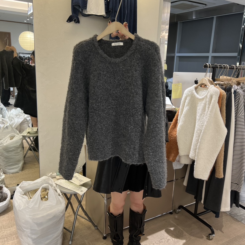 W AND J韓國直郵㊣女士新品職業推薦25秋冬人氣時尚熱賣毛衣W AND J毛衣圖色4