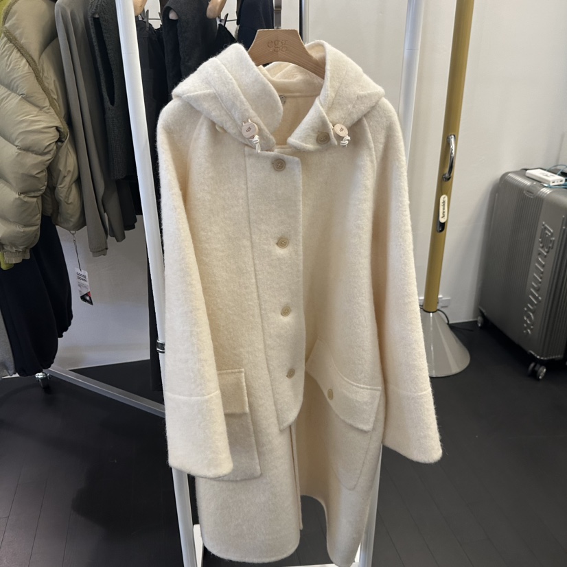 EGG東大門㊣實拍女裝新品25秋冬真品推薦時尚休閑中長款大衣EGG中長款大衣