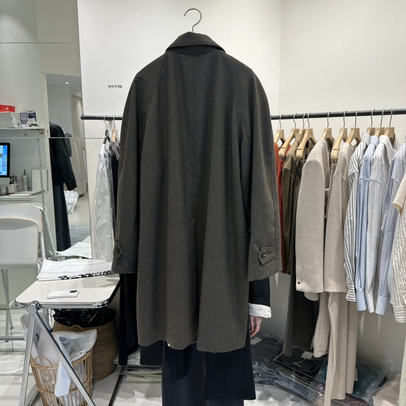 MOWER韓國代購㊣女裝新品熱賣25秋冬時尚休閑真品中長款大衣MOWER中長款大衣