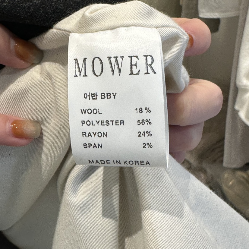 MOWER韓國代購㊣女裝新品熱賣25秋冬時尚休閑真品中長款大衣MOWER中長款大衣