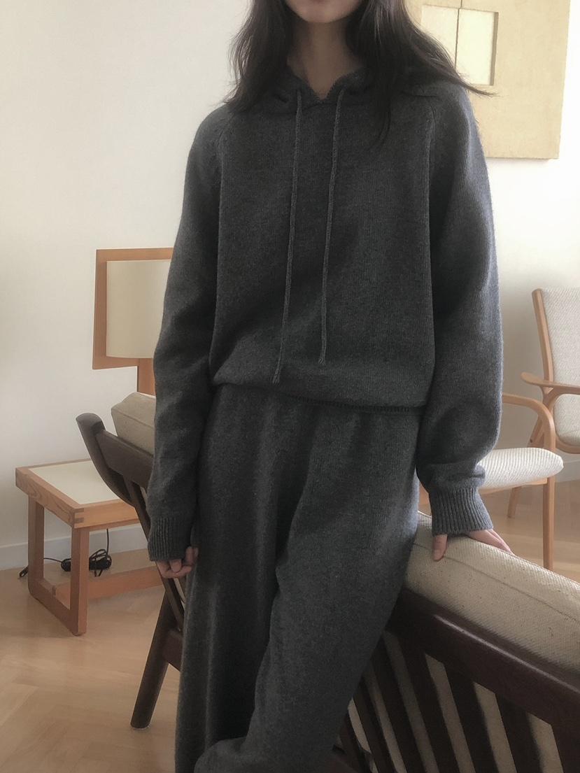 LONG PEAK韓國直郵㊣女裝新品時尚熱賣職業針織衫羊毛兜帽LONG PEAK針織衫