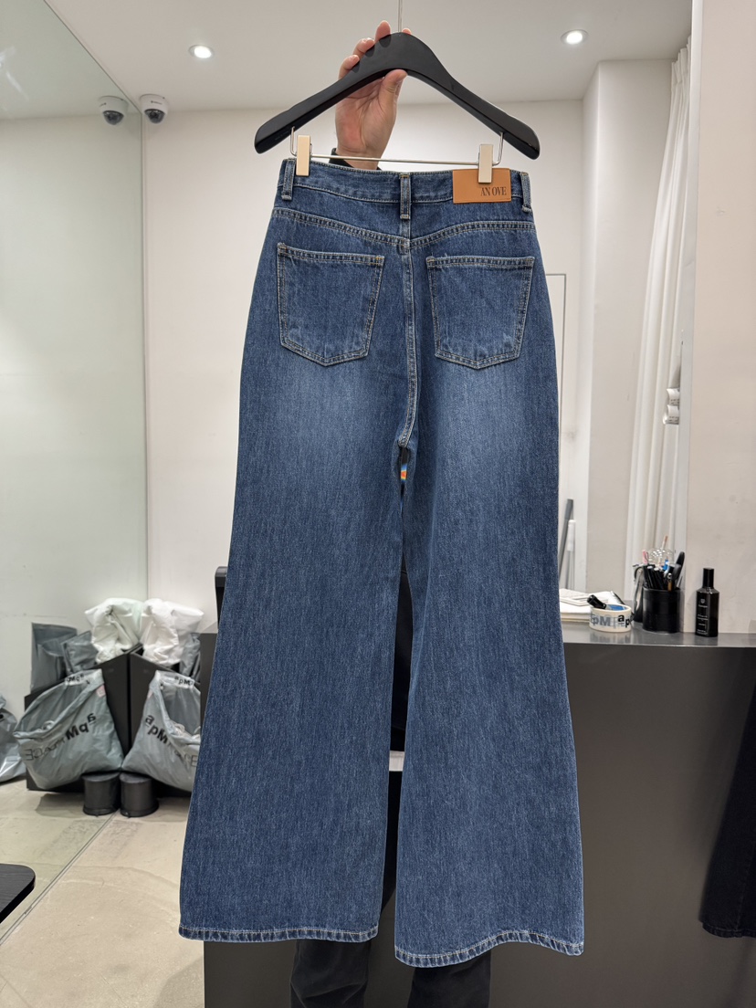 ANOVE東大門㊣實拍女裝新款25秋冬休閑人氣時尚真品推薦牛仔褲ANOVE牛仔褲