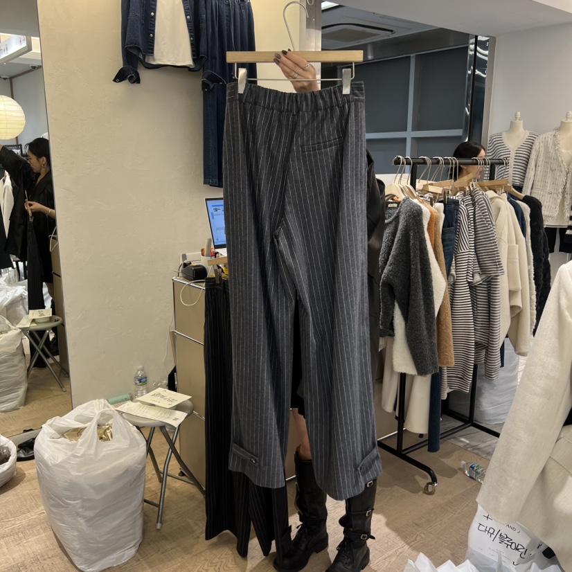 W AND J韓國代購㊣女士新品人氣25秋冬熱賣真品時尚休閑褲W AND J休閑褲
