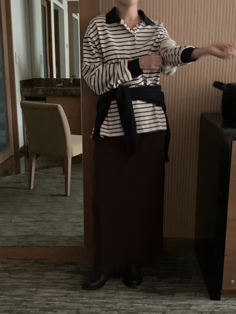 LONG PEAK韓國直郵㊣女裝新款職業真品時尚推薦長裙羊毛衫LONG PEAK長裙