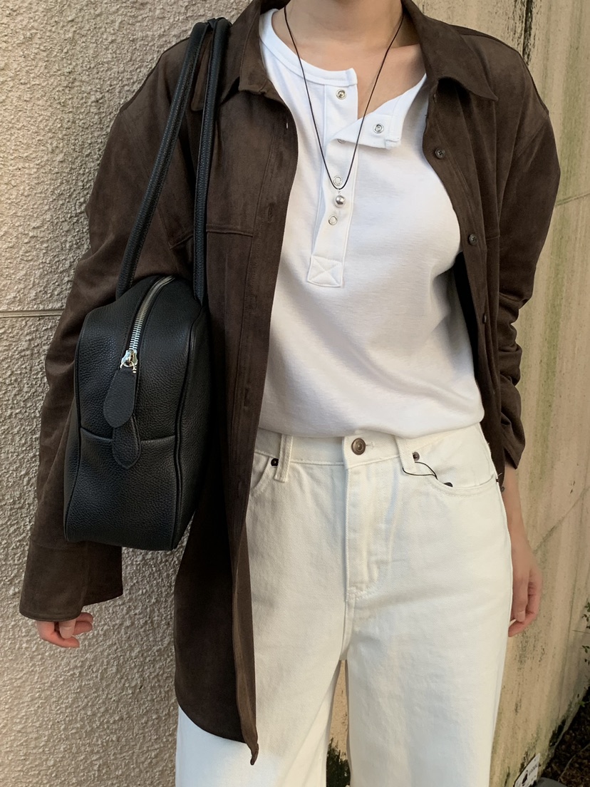 LONG PEAK東大門㊣直郵女士新品休閑職業襯衫蕾絲衫絨面革LONG PEAK襯衫/蕾絲衫