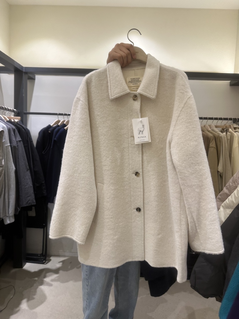 SELF SERVICE東大門㊣代購女裝新款人氣中長款大衣手工制作SELF SERVICE中長款大衣圖色1