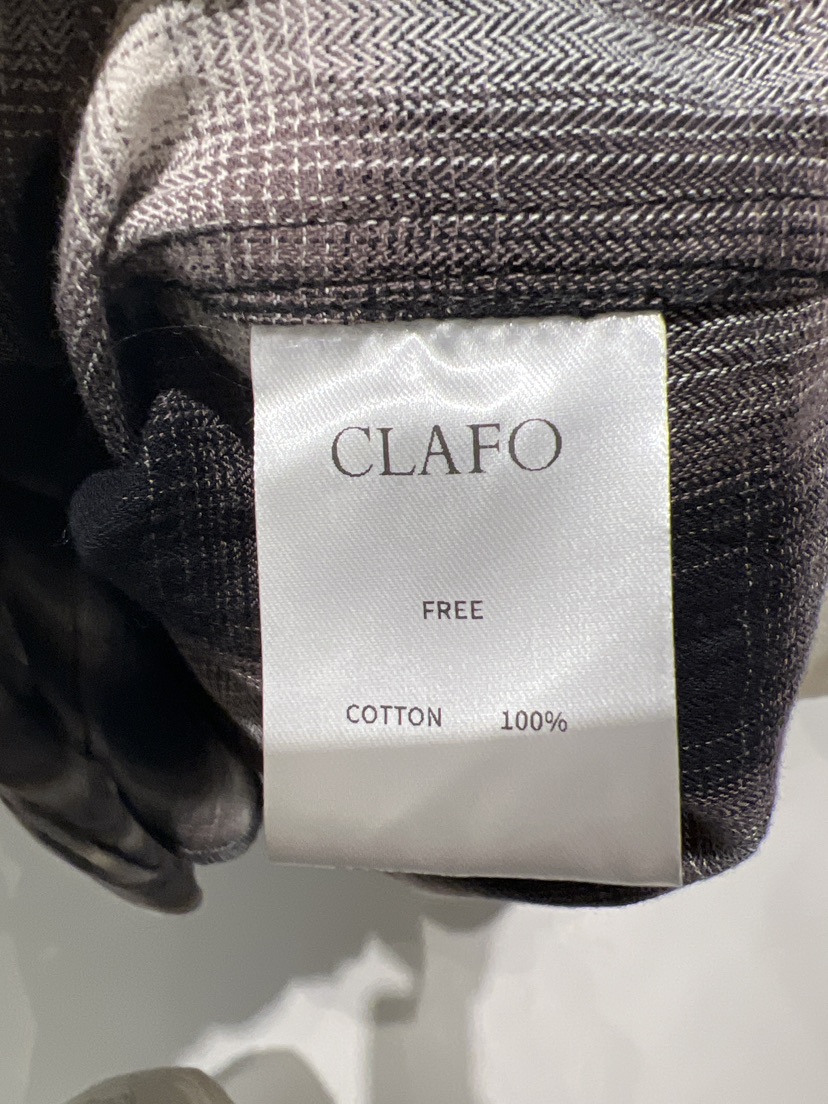 CLAFO東大門㊣直郵女裝新款真品休閑職業襯衫蕾絲衫含頭飾格紋CLAFO襯衫/蕾絲衫