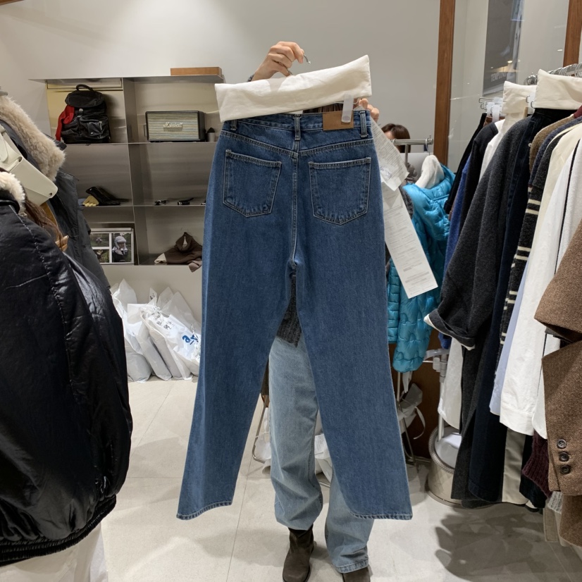TEMPTING韓國代購㊣女裝新款職業熱賣推薦休閑時尚牛仔褲加絨TEMPTING牛仔褲