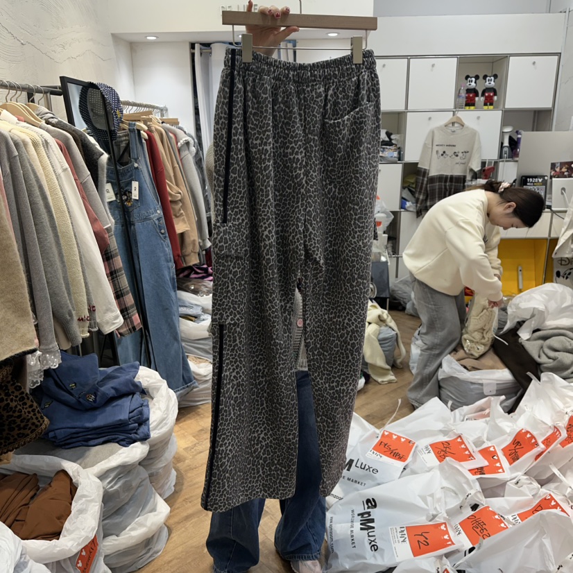 DE LINE東大門㊣實拍女裝新品休閑時尚真品25秋冬休閑褲天鵝絨DE LINE休閑褲