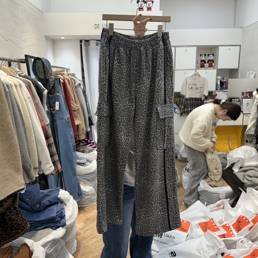 DE LINE東大門㊣實拍女裝新品休閑時尚真品25秋冬休閑褲天鵝絨DE LINE休閑褲圖色2