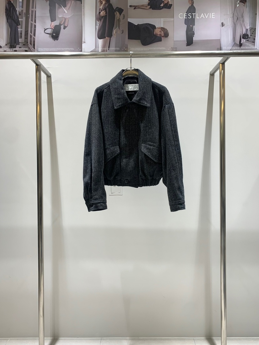 CESTLAVIE東大門㊣代購女裝新品休閑25秋冬人氣推薦夾克羊毛CESTLAVIE夾克圖色2