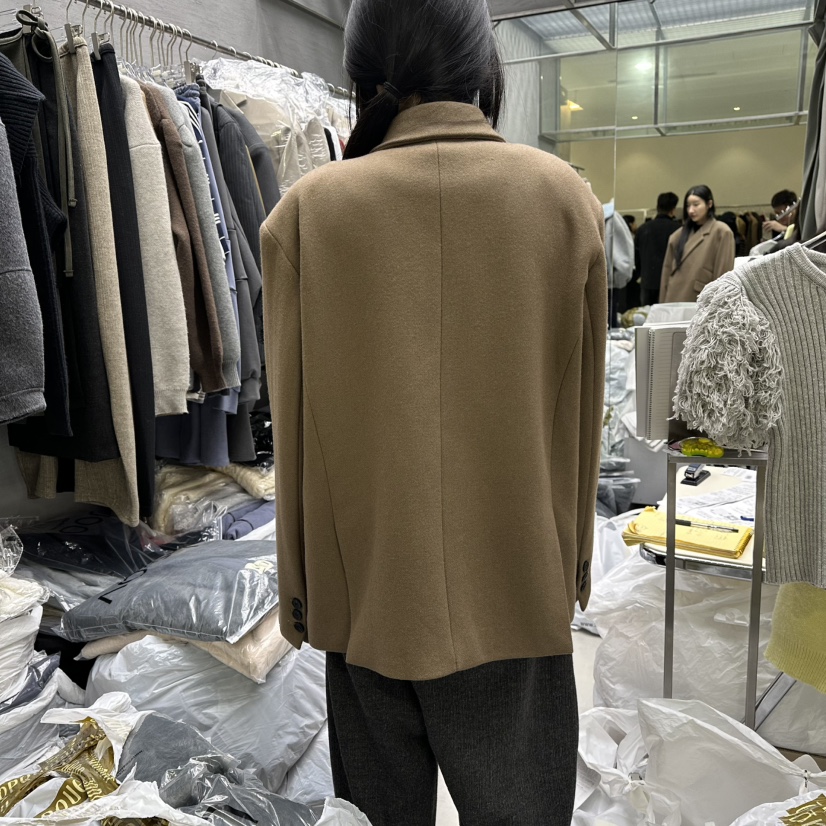 UOOV東大門㊣實拍女裝新品熱賣時尚真品休閑25秋冬職業夾克UOOV夾克