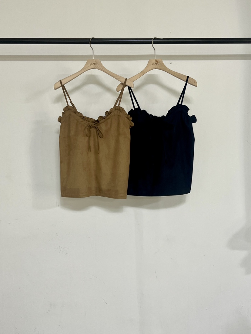 CLAFO韓國代購㊣女裝新款真品時尚休閑推薦職業吊帶背心絨面革CLAFO吊帶/背心