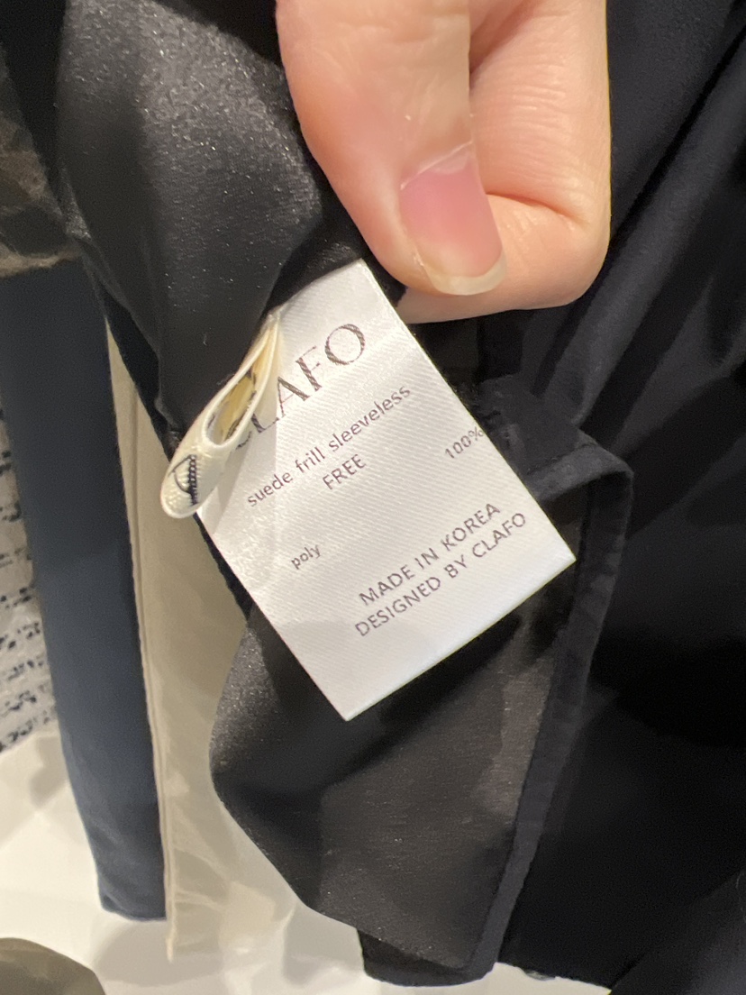CLAFO韓國代購㊣女裝新款真品時尚休閑推薦職業吊帶背心絨面革CLAFO吊帶/背心