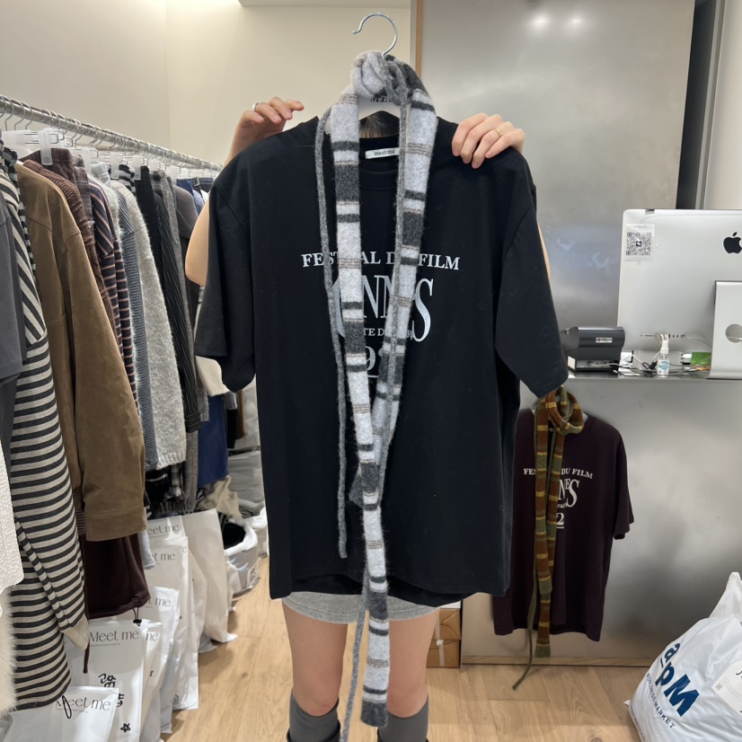 MEET ME韓國代購㊣女裝新品休閑熱賣人氣職業推薦圍巾披肩MEET ME圍巾/披肩圖色1