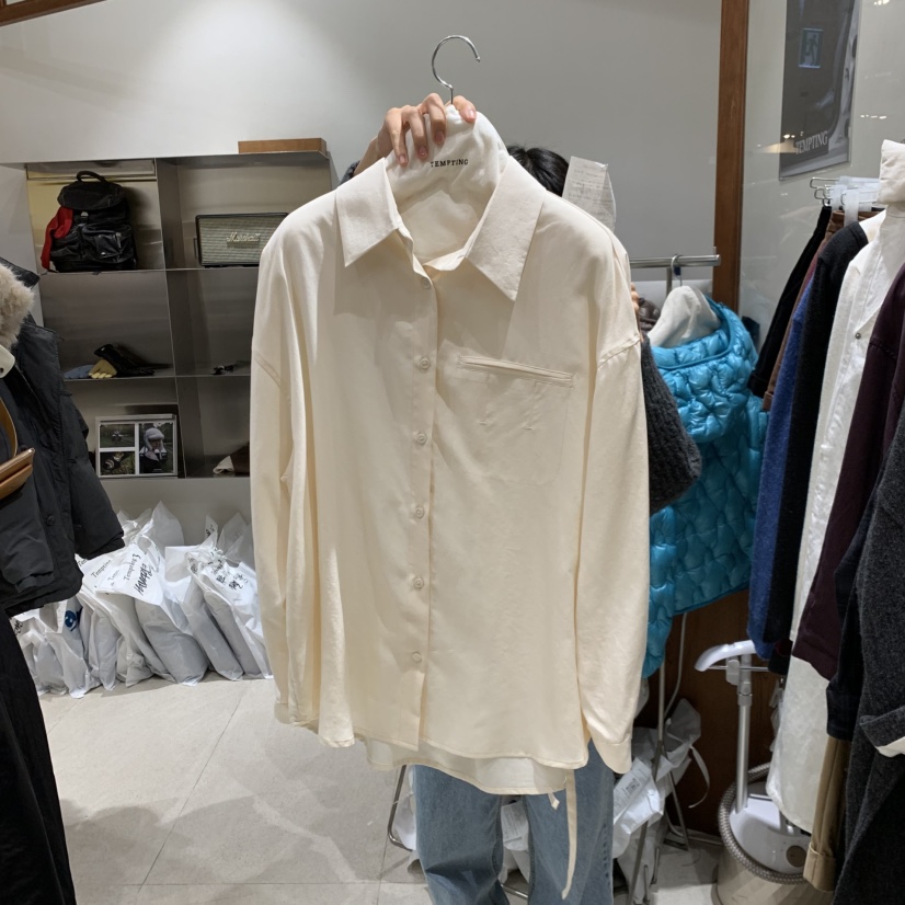 TEMPTING韓國直郵㊣女士新品推薦真品25秋冬休閑襯衫蕾絲衫TEMPTING襯衫/蕾絲衫圖色2