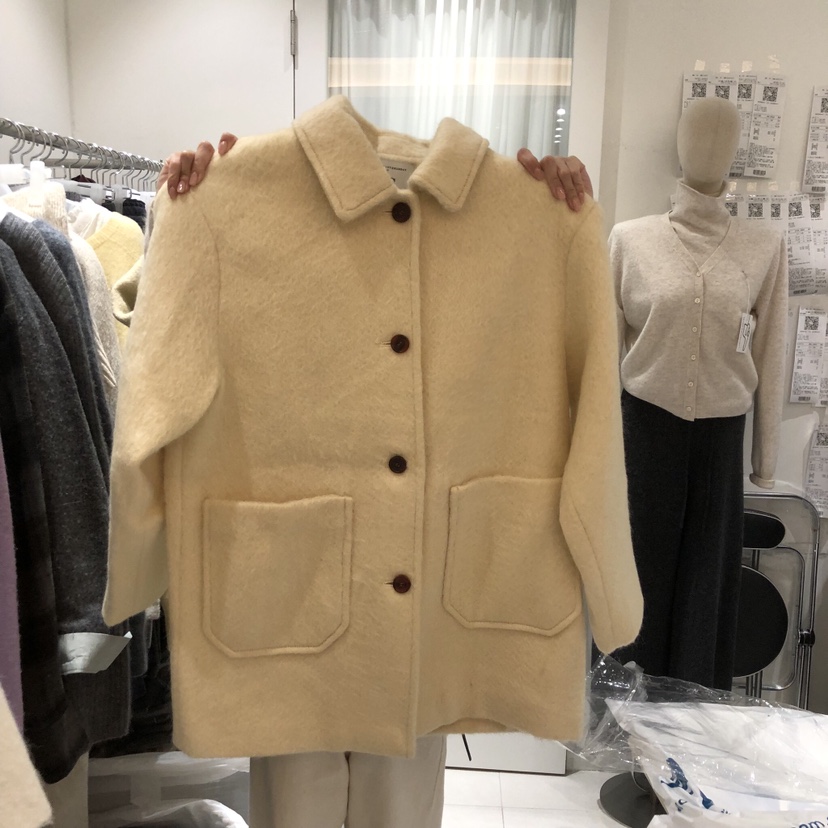 MONDAY TO SUNDAY韓國直郵㊣女士新品真品中長款大衣紐扣MONDAY TO SUNDAY中長款大衣圖色3