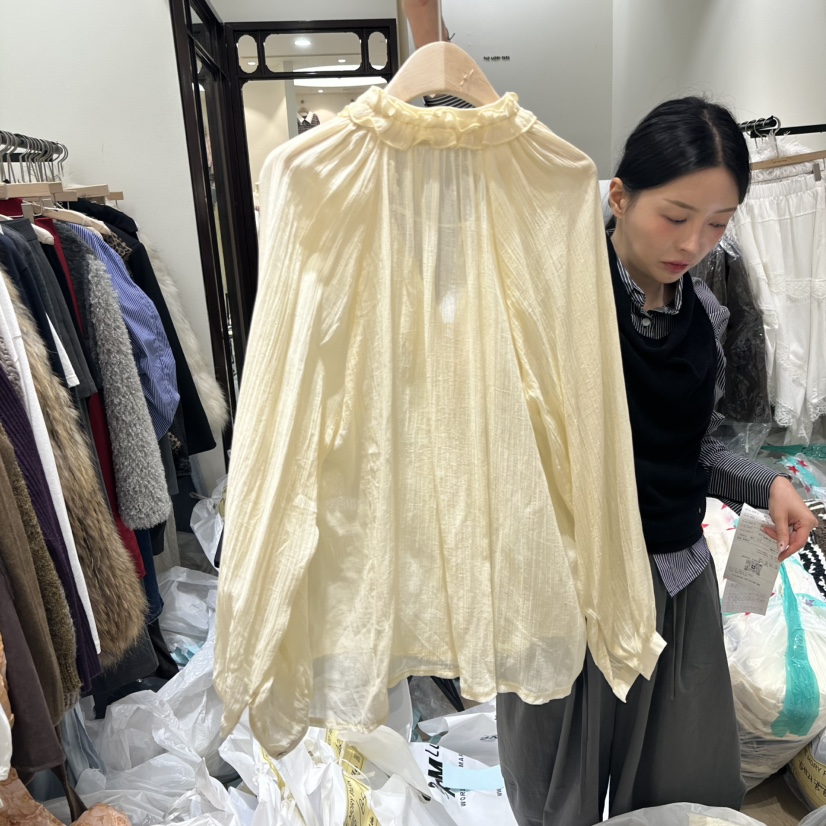 THEMORYPARK東大門㊣實拍女裝新品推薦職業熱賣25秋冬襯衫蕾絲衫THE MORY PARK襯衫/蕾絲衫