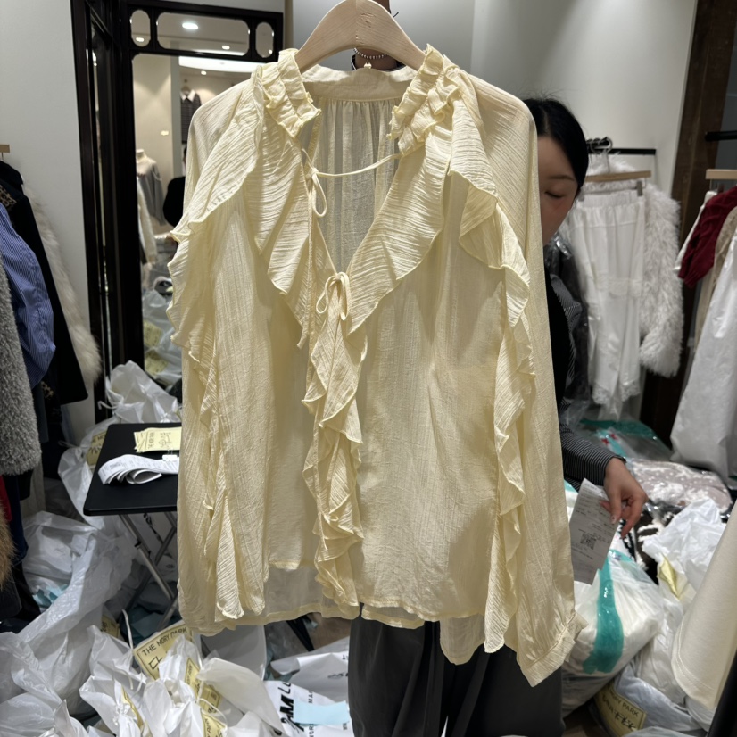 THEMORYPARK東大門㊣實拍女裝新品推薦職業熱賣25秋冬襯衫蕾絲衫THE MORY PARK襯衫/蕾絲衫圖色1